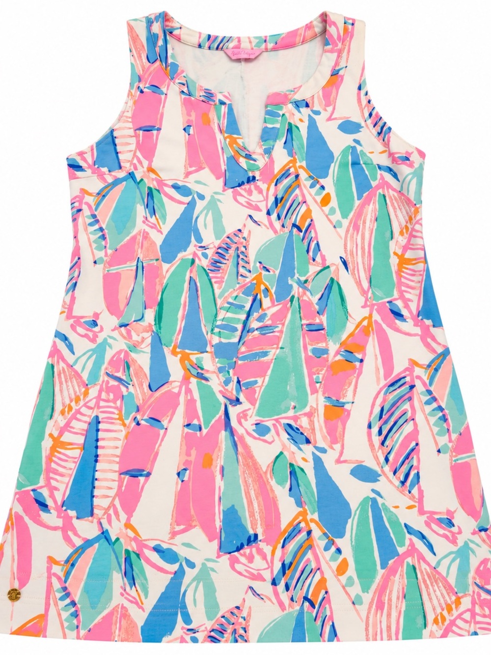 Lilly Pulitzer Pink Multi Sail-Print Sleeveless Mini Dress